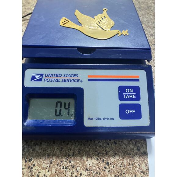 Brass Ornament Dove of Peace Gloria Duchin Modern Minimalist Dove Christmas VTG - Picture 5 of 9